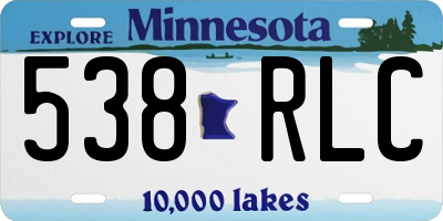 MN license plate 538RLC