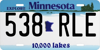 MN license plate 538RLE