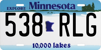 MN license plate 538RLG