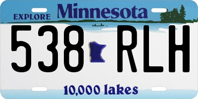 MN license plate 538RLH