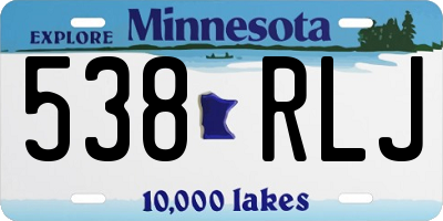 MN license plate 538RLJ
