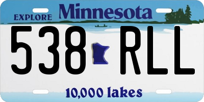 MN license plate 538RLL
