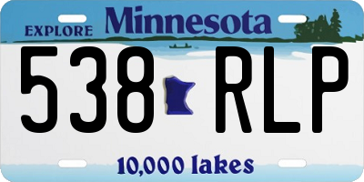 MN license plate 538RLP