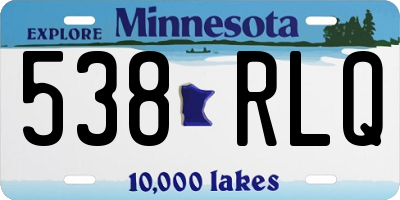MN license plate 538RLQ