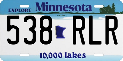 MN license plate 538RLR