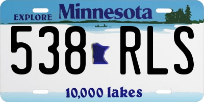 MN license plate 538RLS
