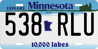MN license plate 538RLU