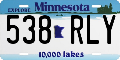 MN license plate 538RLY