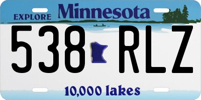 MN license plate 538RLZ