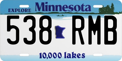 MN license plate 538RMB