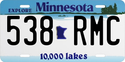 MN license plate 538RMC