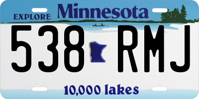 MN license plate 538RMJ