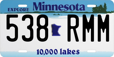 MN license plate 538RMM