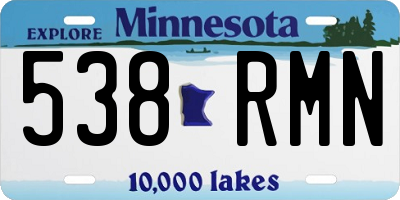 MN license plate 538RMN