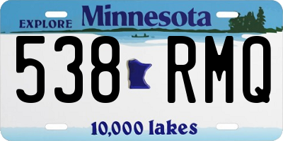 MN license plate 538RMQ