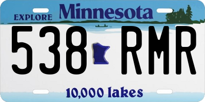 MN license plate 538RMR