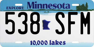 MN license plate 538SFM