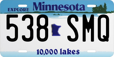 MN license plate 538SMQ