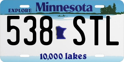 MN license plate 538STL