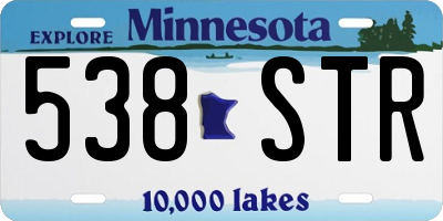 MN license plate 538STR