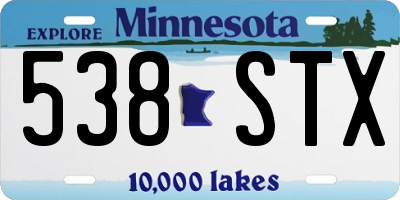 MN license plate 538STX