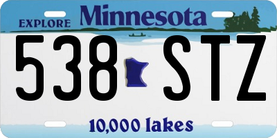 MN license plate 538STZ