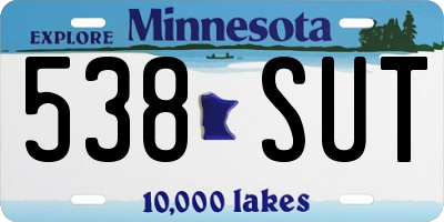 MN license plate 538SUT