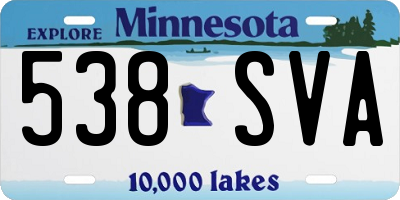 MN license plate 538SVA