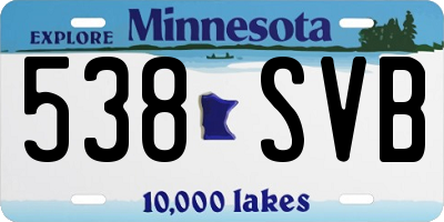 MN license plate 538SVB