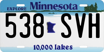 MN license plate 538SVH