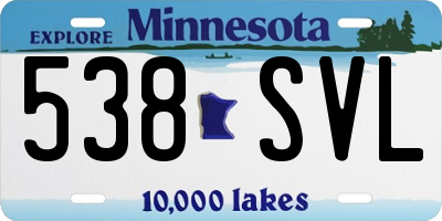 MN license plate 538SVL