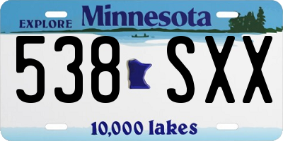 MN license plate 538SXX