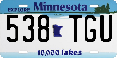 MN license plate 538TGU