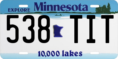MN license plate 538TIT
