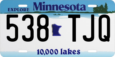 MN license plate 538TJQ