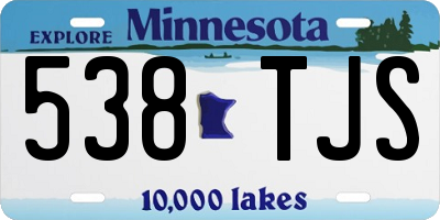 MN license plate 538TJS