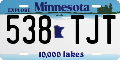 MN license plate 538TJT