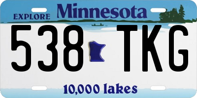 MN license plate 538TKG