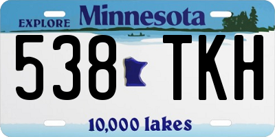 MN license plate 538TKH