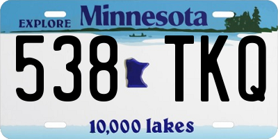 MN license plate 538TKQ