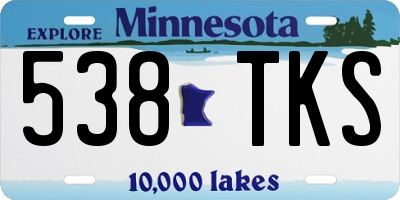 MN license plate 538TKS