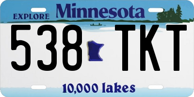 MN license plate 538TKT