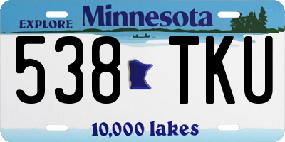 MN license plate 538TKU