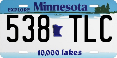 MN license plate 538TLC