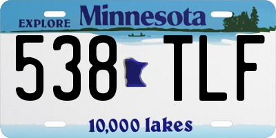 MN license plate 538TLF