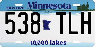 MN license plate 538TLH