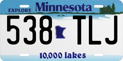 MN license plate 538TLJ