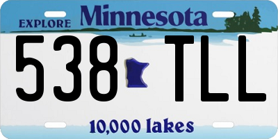 MN license plate 538TLL