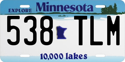 MN license plate 538TLM