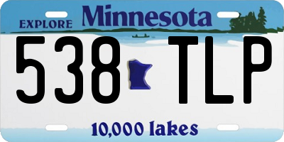 MN license plate 538TLP